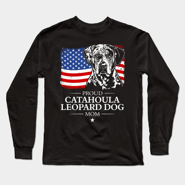 Proud Catahoula Leopard Dog Mom Long Sleeve T-Shirt by wilsigns